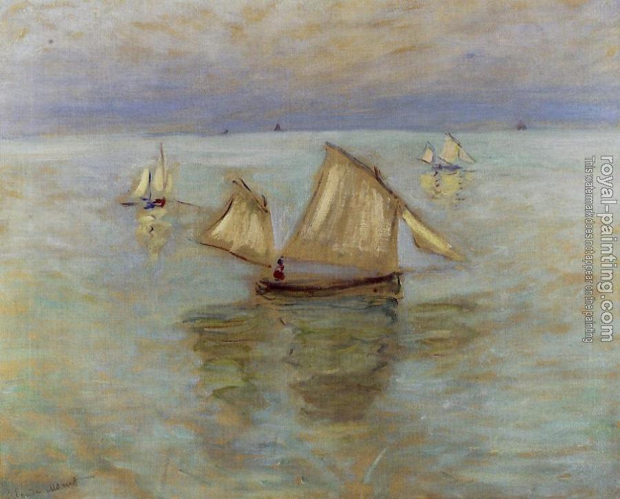 Claude Oscar Monet : Fishing Boats at Pourville